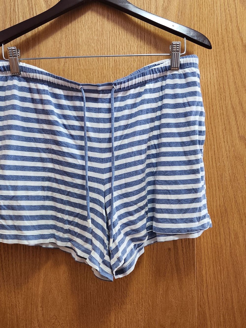 Soma Blue and White Striped Pajama Shorts